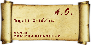 Angeli Oriána névjegykártya
